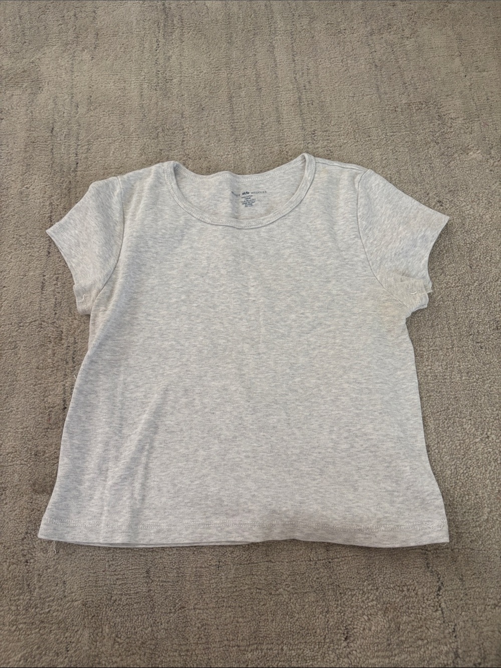 Brandy Melville Light Gray Short-Sleeve Kids Tee
